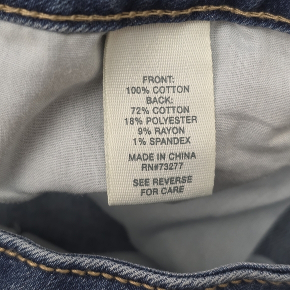 Mudd Blue Distressed Denim Skirt With Fringed Hem Size 9 - Picture 4 of 4